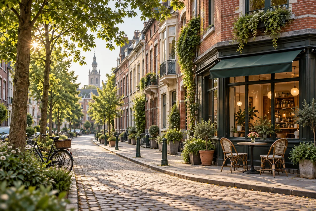 Rue résidentielle et vie de quartier en Belgique